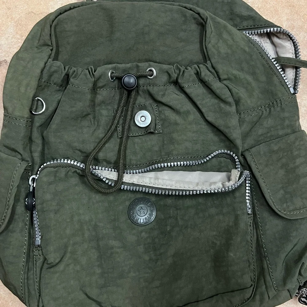 Kipling Green Backpack